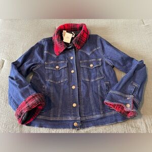 Faherty Denim and Buffalo Plaid Fleece Jacket